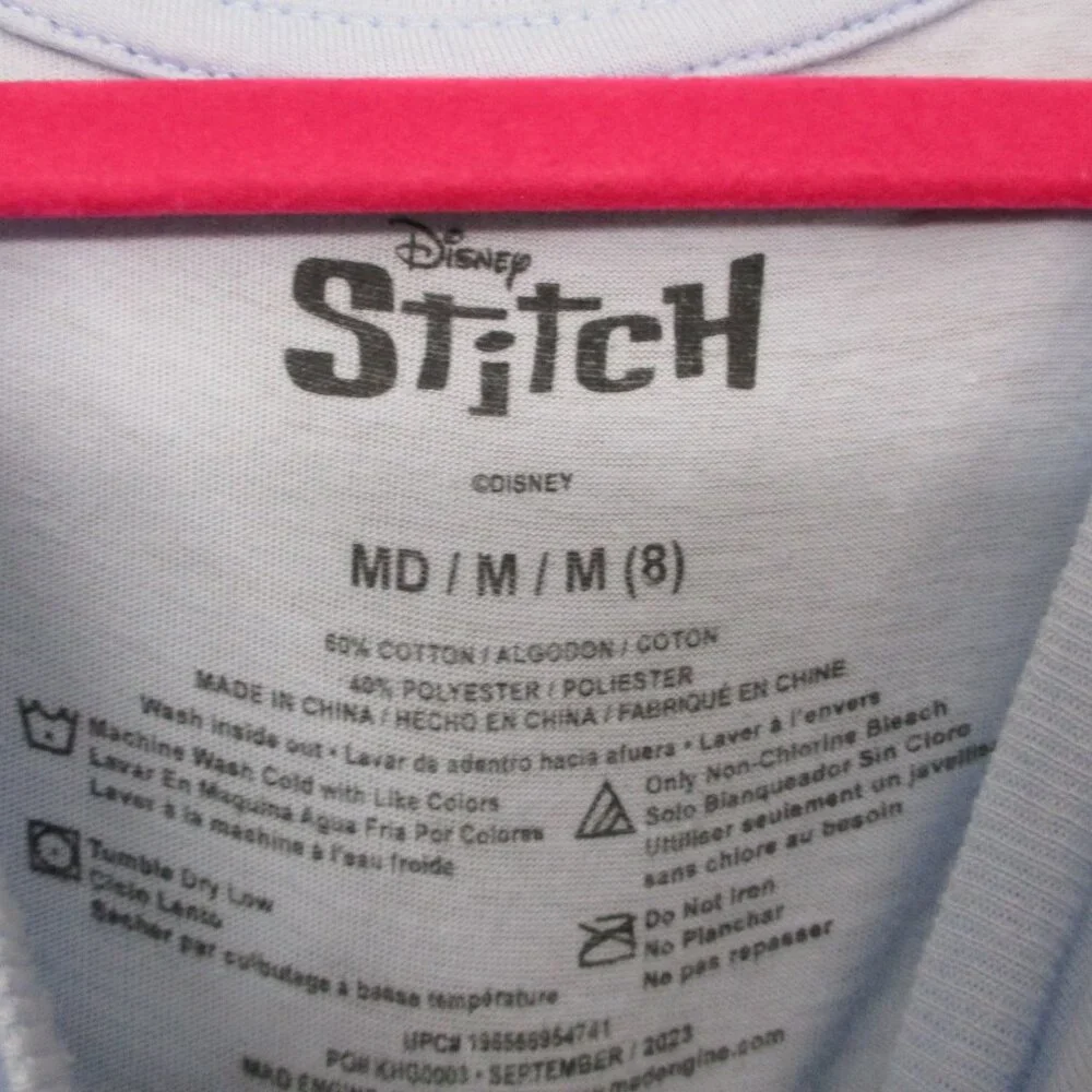 Disney Stitch‎ Graphic Print T-Shirt Blue Kids Size | M